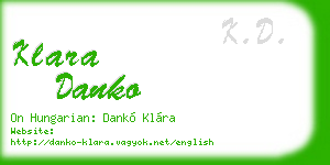 klara danko business card